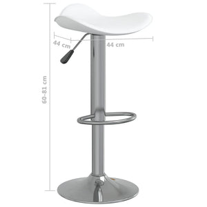 Barhocker 2er Set Weiß Kunstleder