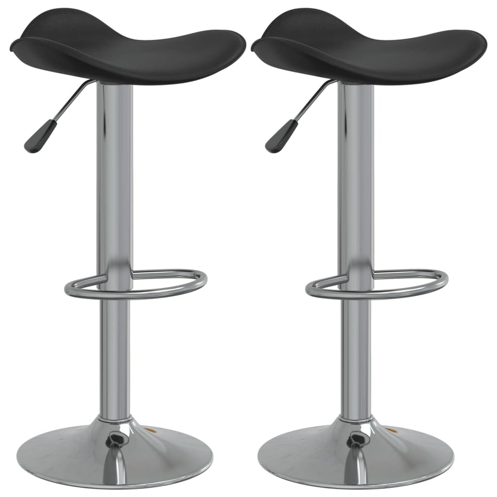 Barhocker Set, Schwarz & Verchromt, 2 Stück