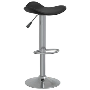 vidaXL Tabourets de bar 2 pcs Noir Acier chromé et similicuir