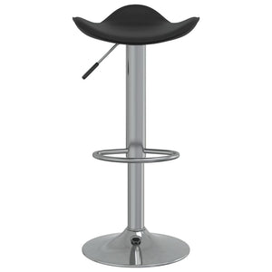 vidaXL Tabourets de bar 2 pcs Noir Acier chromé et similicuir