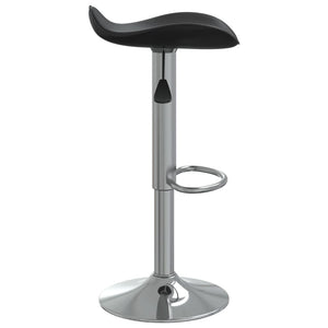 vidaXL Tabourets de bar 2 pcs Noir Acier chromé et similicuir