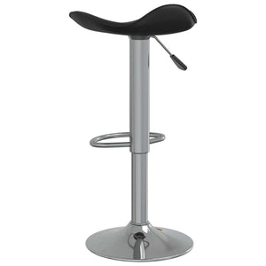vidaXL Tabourets de bar 2 pcs Noir Acier chromé et similicuir