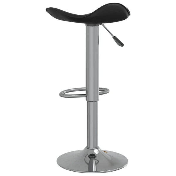 vidaXL Tabourets de bar 2 pcs Noir Acier chromé et similicuir