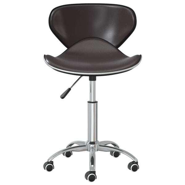 Drehbare Esszimmerstühle Braun Kunstleder 2er Set