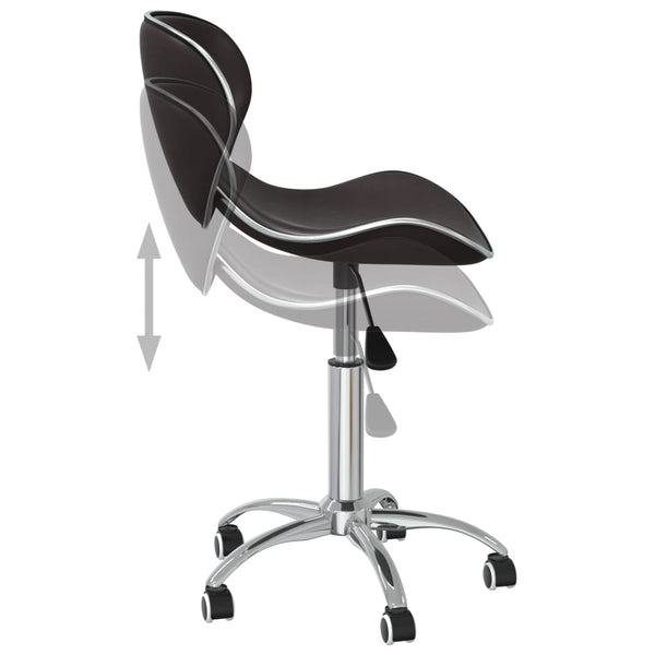 Drehbare Esszimmerstühle Braun Kunstleder 2er Set