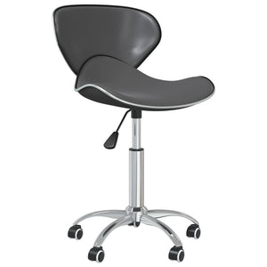 Drehbare Esszimmerstühle Grau Kunstleder, 2er-Set