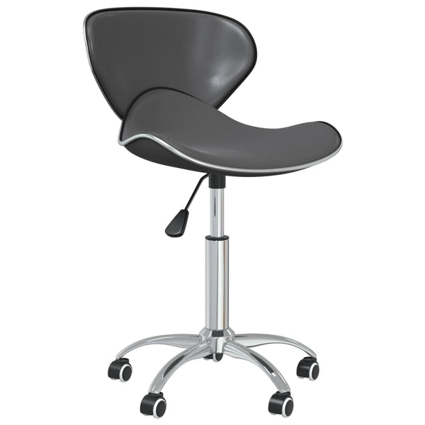 Drehbare Esszimmerstühle Grau Kunstleder, 2er-Set