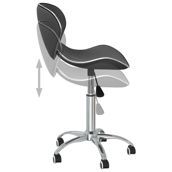 Drehbare Esszimmerstühle Grau Kunstleder, 2er-Set