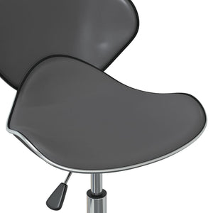 Drehbare Esszimmerstühle Grau Kunstleder, 2er-Set