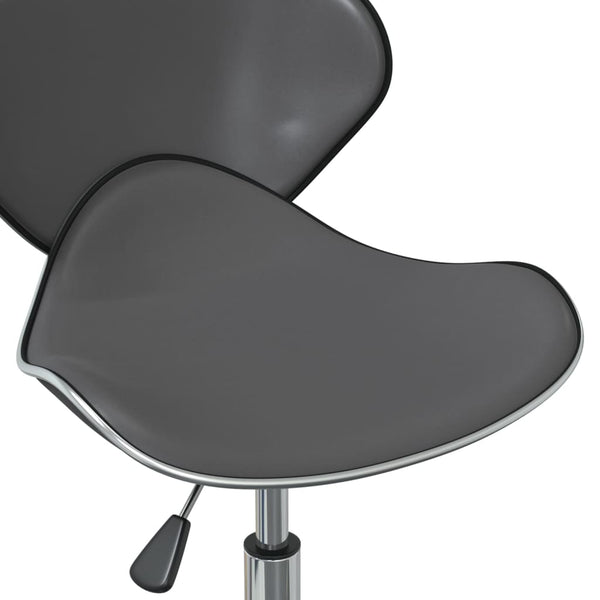 Drehbare Esszimmerstühle Grau Kunstleder, 2er-Set