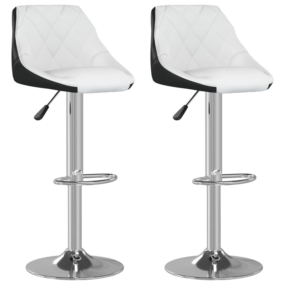 Barhocker 2er Set Weiß & Schwarz