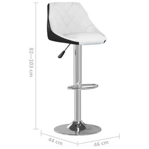 Barhocker 2er Set Weiß & Schwarz