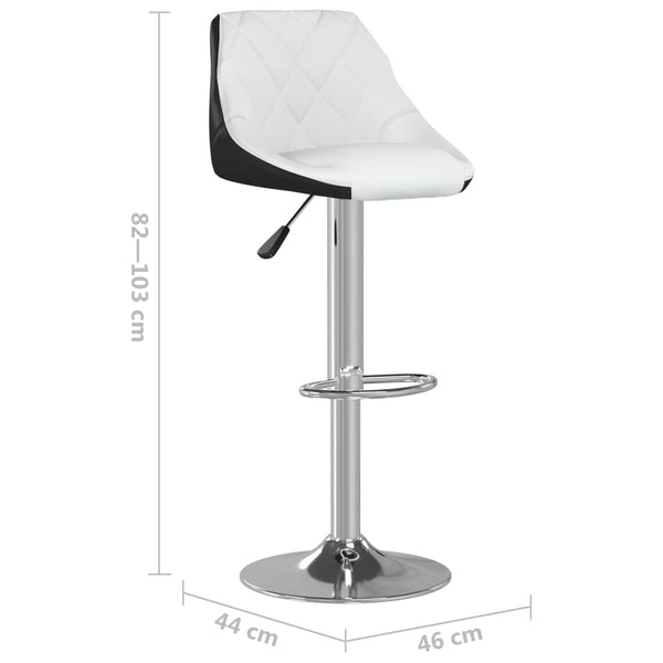 Barhocker 2er Set Weiß & Schwarz