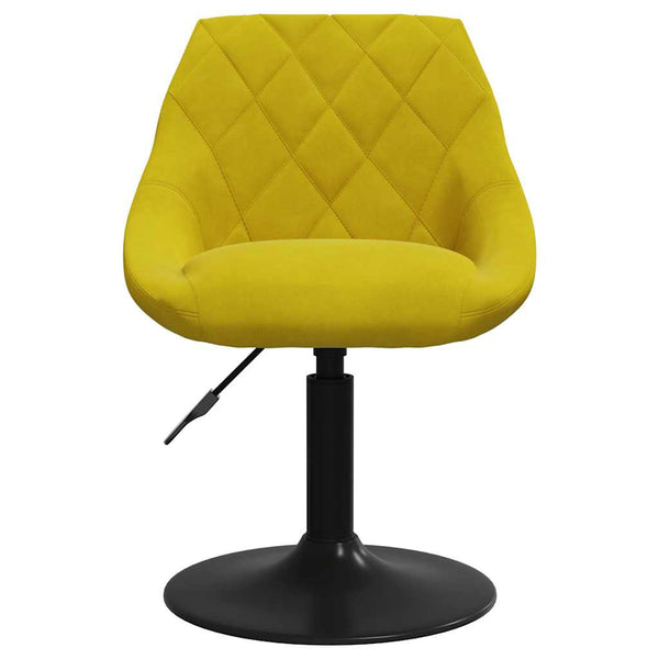 Senfgelber Samt Barhocker