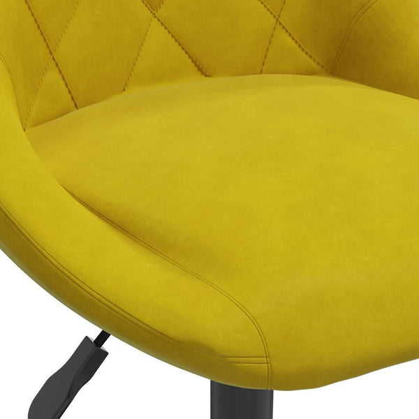 Senfgelber Samt Barhocker