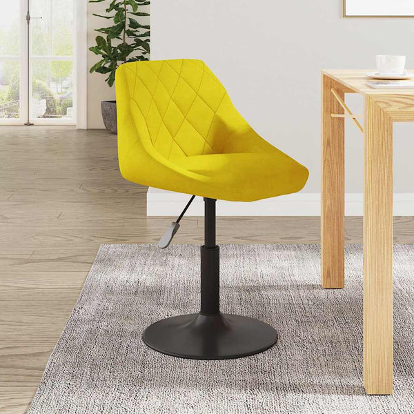 Senfgelber Samt Barhocker