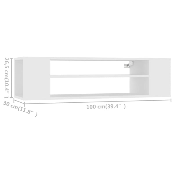 Weißer TV-Hängeschrank 100 cm