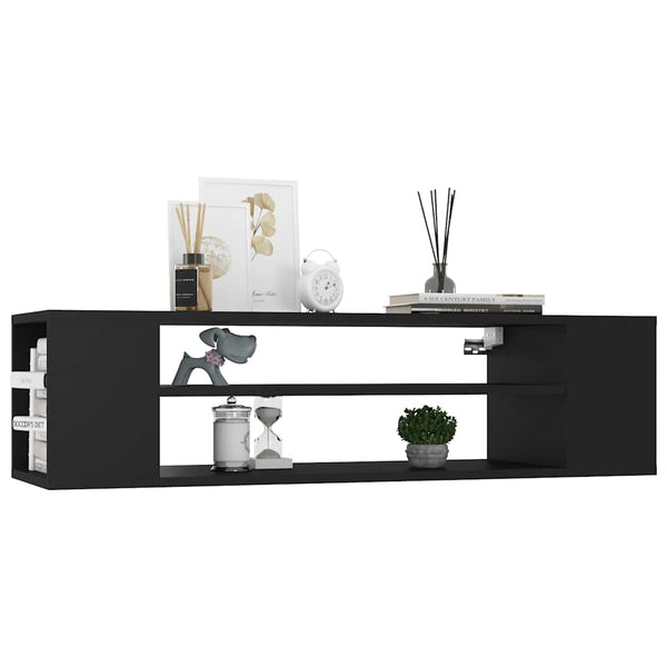 Schwarzer TV-Hängeschrank 100 cm