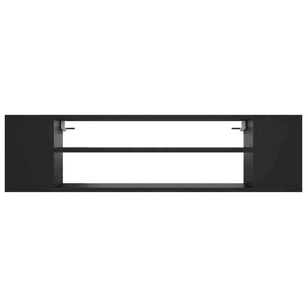 Schwarzer TV-Hängeschrank 100 cm