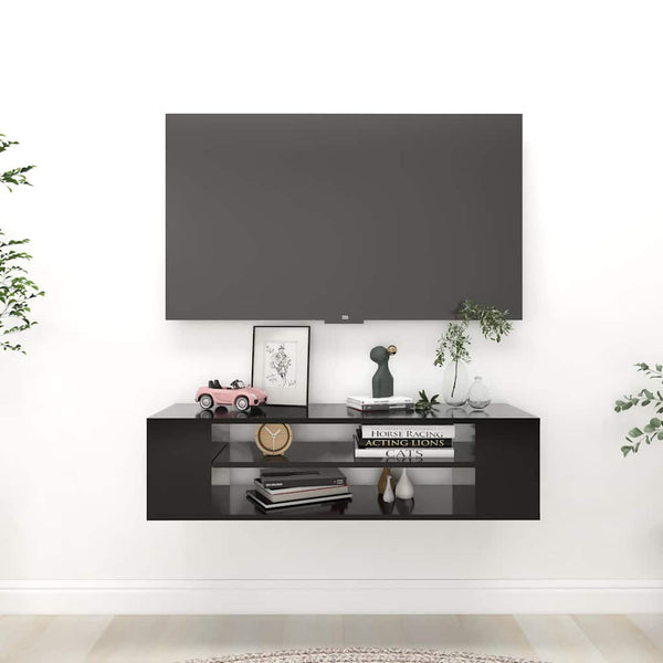 Schwarzer TV-Hängeschrank 100 cm