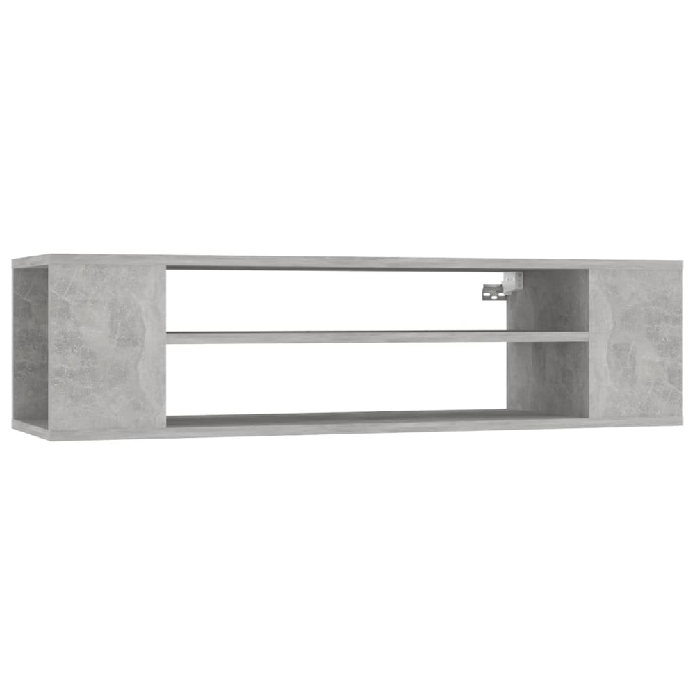 vidaXL Meuble TV mural gris béton 100x30x26,5 cm Bois d'ingénierie