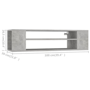 TV-Hängeschrank Betongrau 100 cm