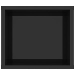 TV-Hängeschrank, Hochglanz Schwarz, 100 cm