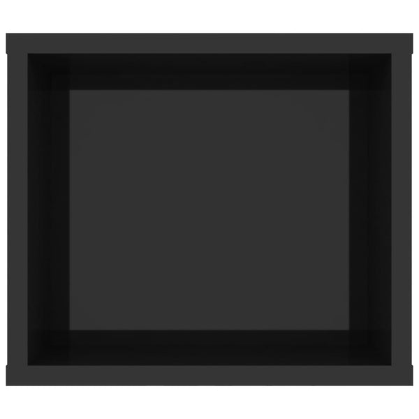 TV-Hängeschrank, Hochglanz Schwarz, 100 cm