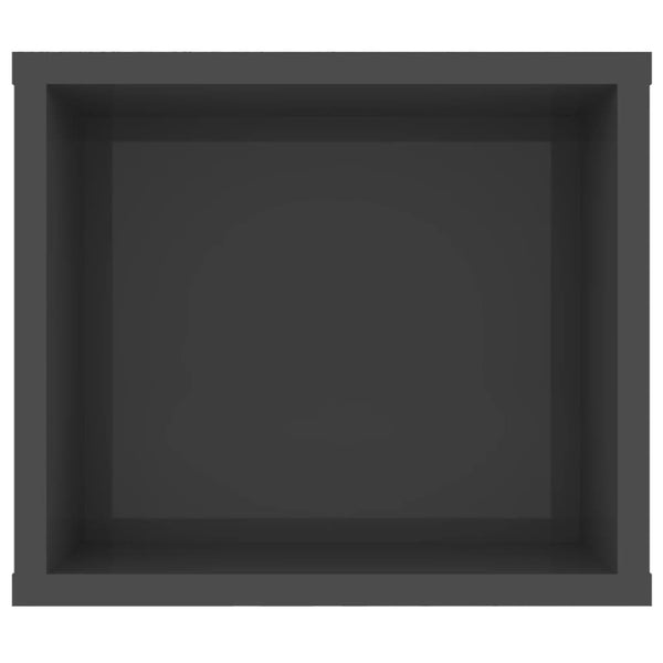 TV-Hängeschrank, Hochglanz Grau, 100 cm