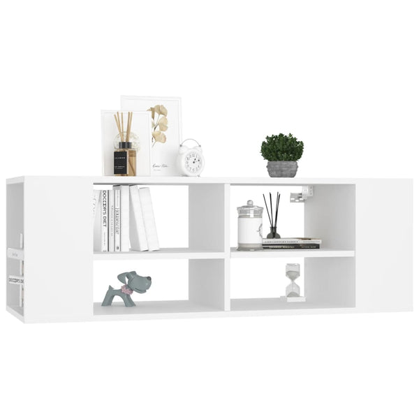 Weiße TV-Wandkonsole 102 cm