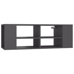 Grauer TV-Wandschrank 102 cm