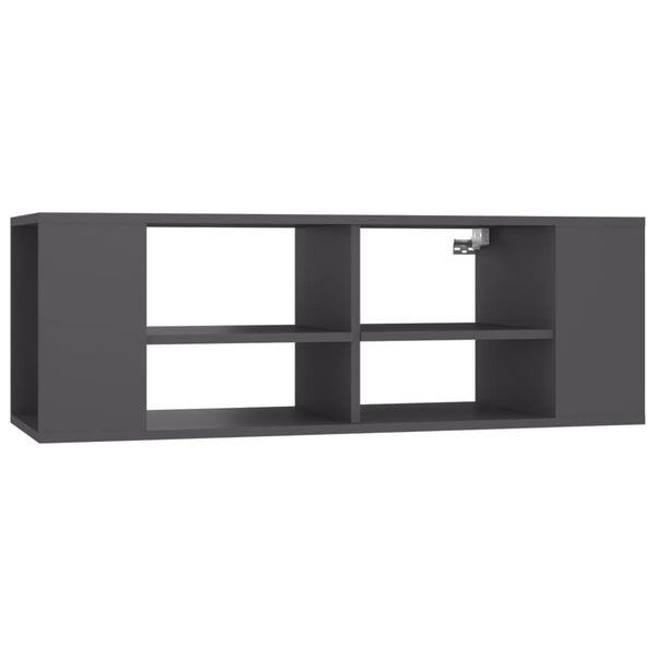 Grauer TV-Wandschrank 102 cm
