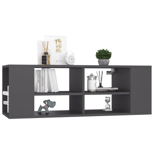 Grauer TV-Wandschrank 102 cm