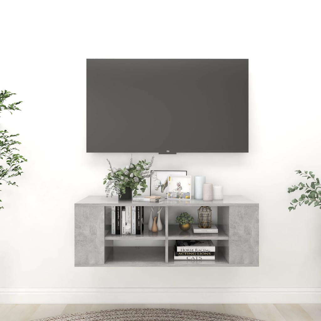 TV-Wandschrank Betongrau 102 cm