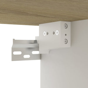 vidaXL Meuble TV mural Chêne Sonoma blanc 102 x 35 x 35 cm Bois d'ingénierie