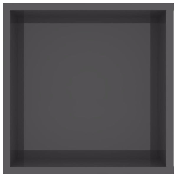 Meuble TV mural vidaXL gris brillant 102x35x35 cm Aggloméré