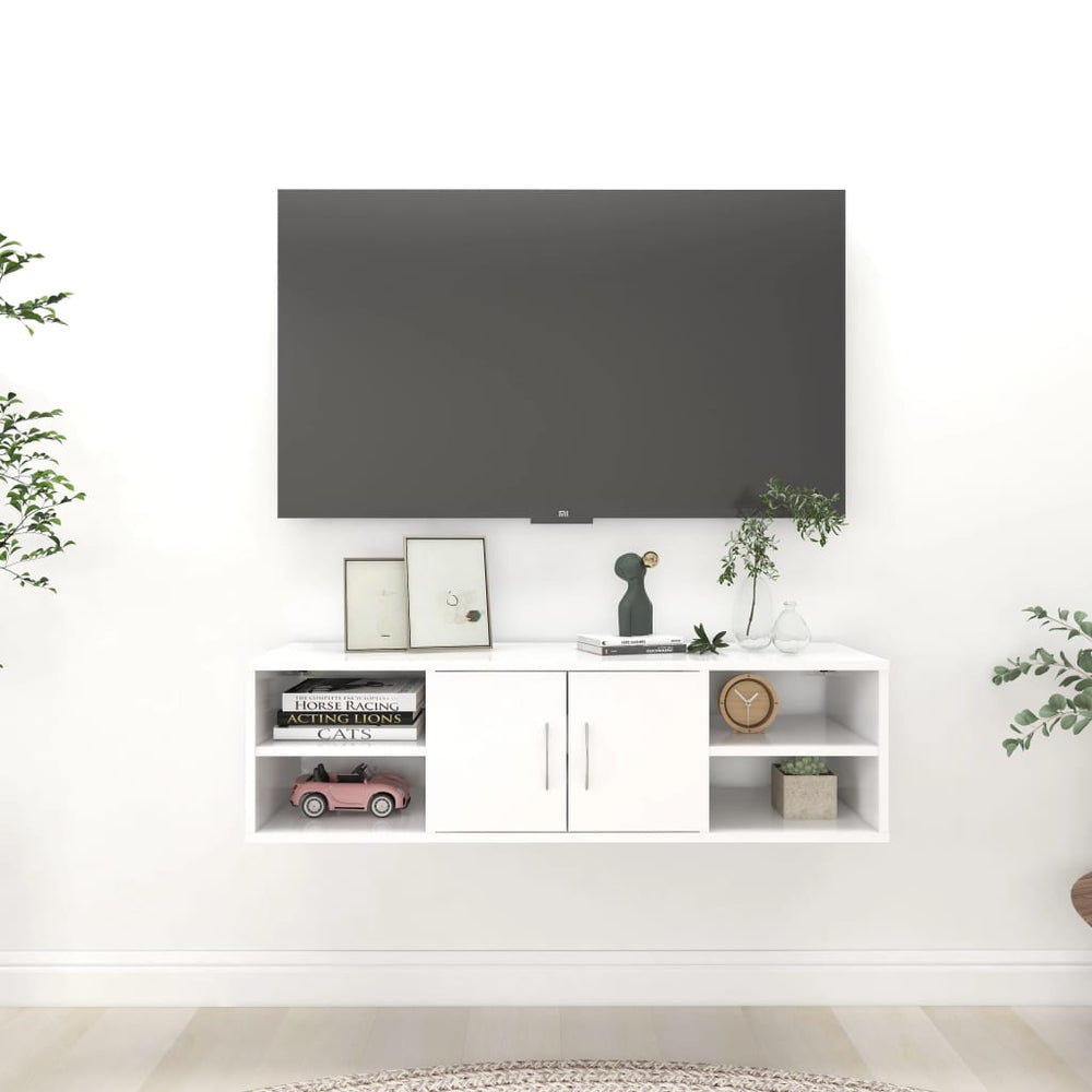 vidaXL Étagère murale Blanc 102x30x29 cm Bois d'ingénierie
