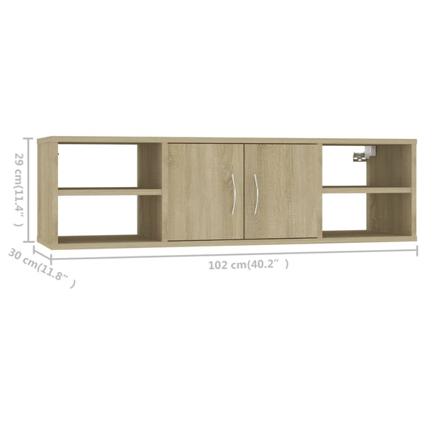Sonoma Eiche Wandregal, 102 cm