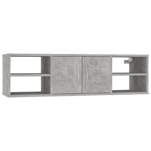Betongraues Wandregal, 102 cm