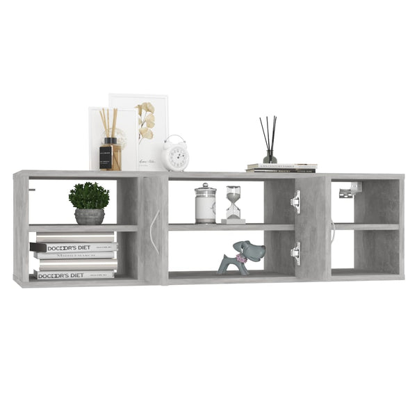 Betongraues Wandregal, 102 cm