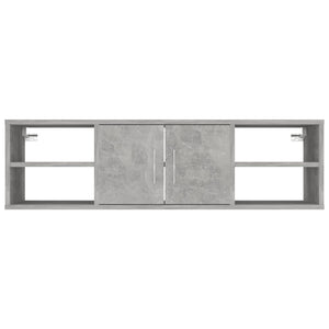 Betongraues Wandregal, 102 cm