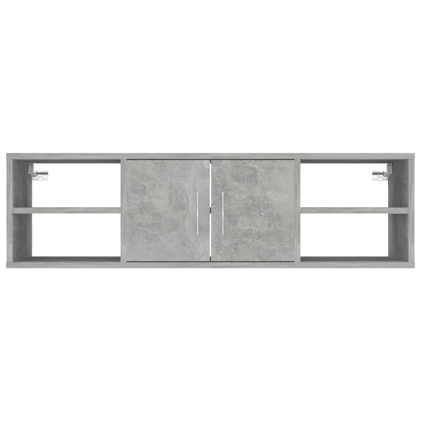 Betongraues Wandregal, 102 cm