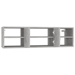 Betongraues Wandregal, 102 cm