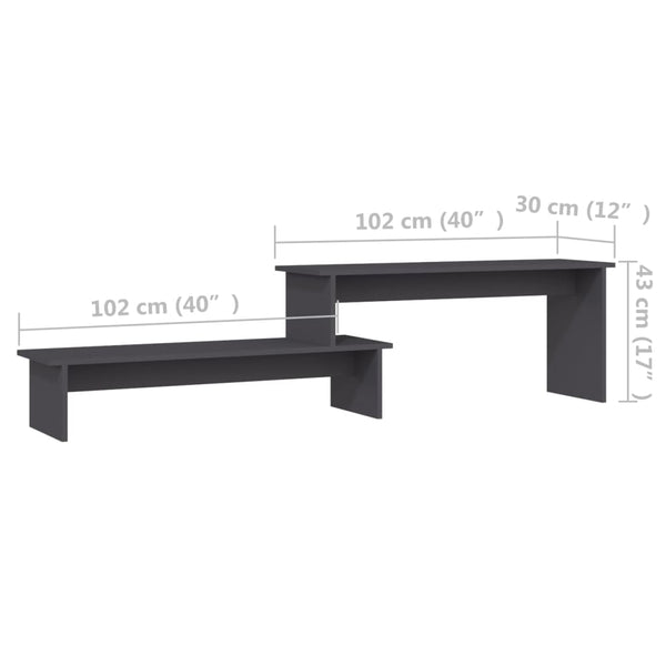 Grauer TV-Schrank 180 cm