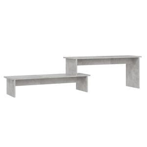 vidaXL Meuble TV gris béton 180x30x43 cm Bois d'ingénierie
