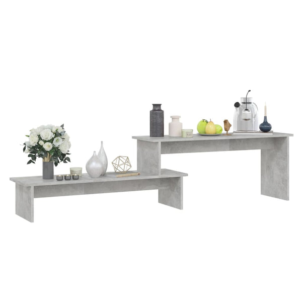 vidaXL Meuble TV gris béton 180x30x43 cm Bois d'ingénierie