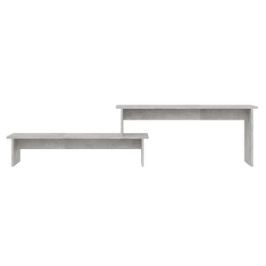 vidaXL Meuble TV gris béton 180x30x43 cm Bois d'ingénierie