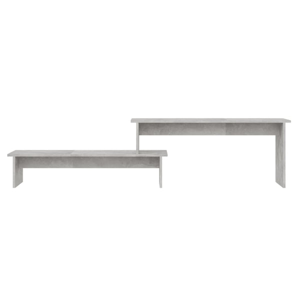 vidaXL Meuble TV gris béton 180x30x43 cm Bois d'ingénierie