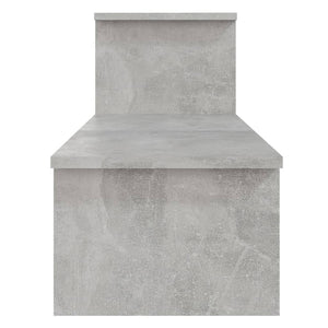 vidaXL Meuble TV gris béton 180x30x43 cm Bois d'ingénierie