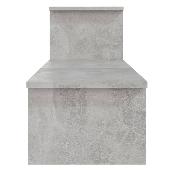 vidaXL Meuble TV gris béton 180x30x43 cm Bois d'ingénierie